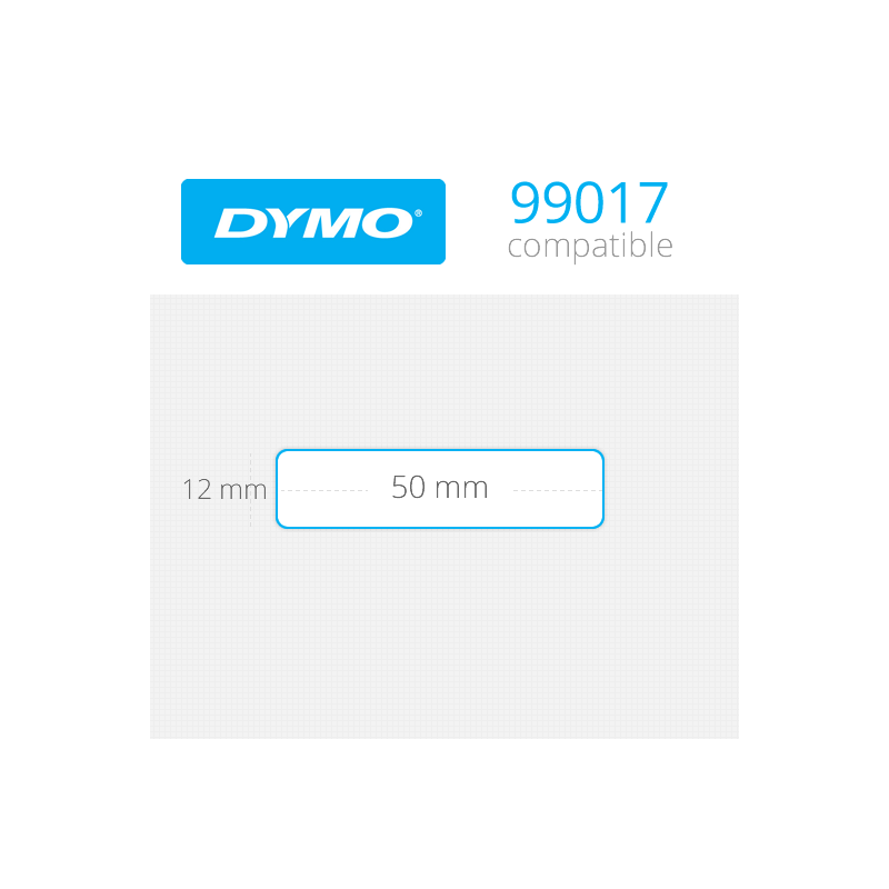 99017 Dymo Etiquetas Compatibles. Medidas 12x50mm