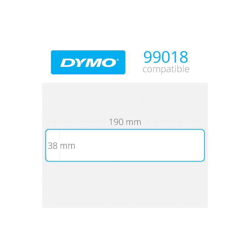 99018 Dymo Etiquetas Compatibles. Medidas 38x190mm