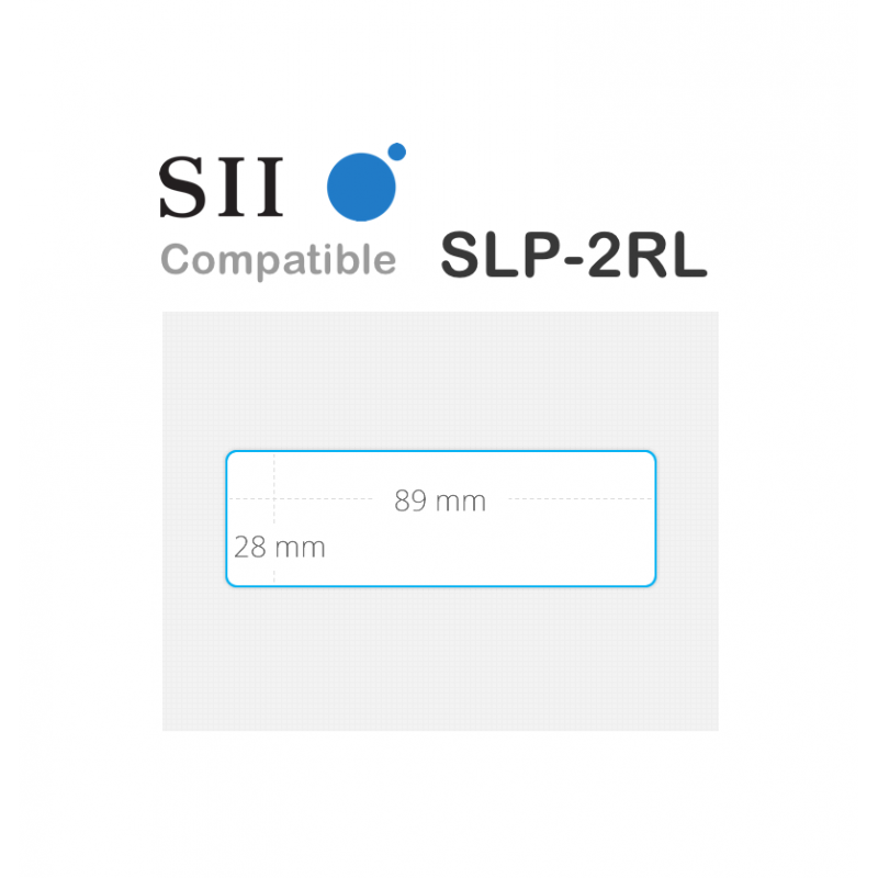 Etiquetas Seiko SLP-2RL medidas 89x28mm
