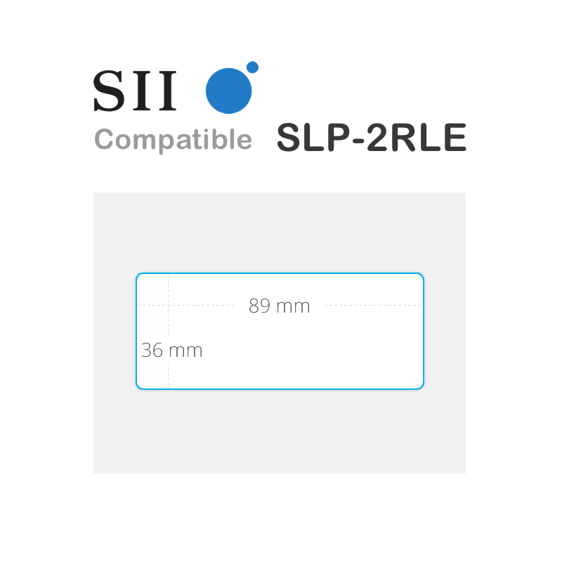 Etiquetas Seiko SLP-2RLE Compatibles medidas 89x36mm