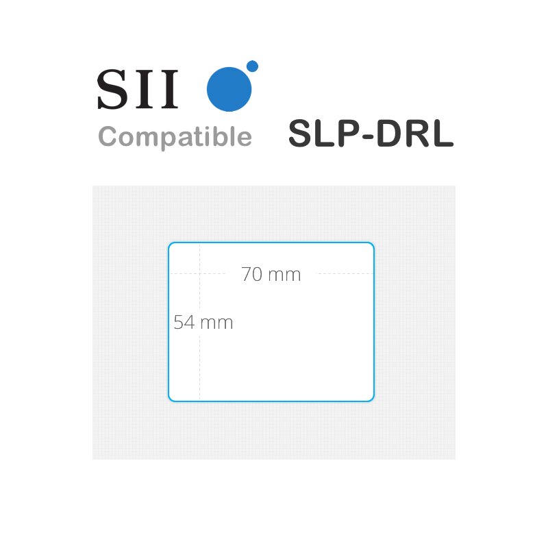 Etiquetas Seiko SLP-DRL medidas 70x54mm compatibles