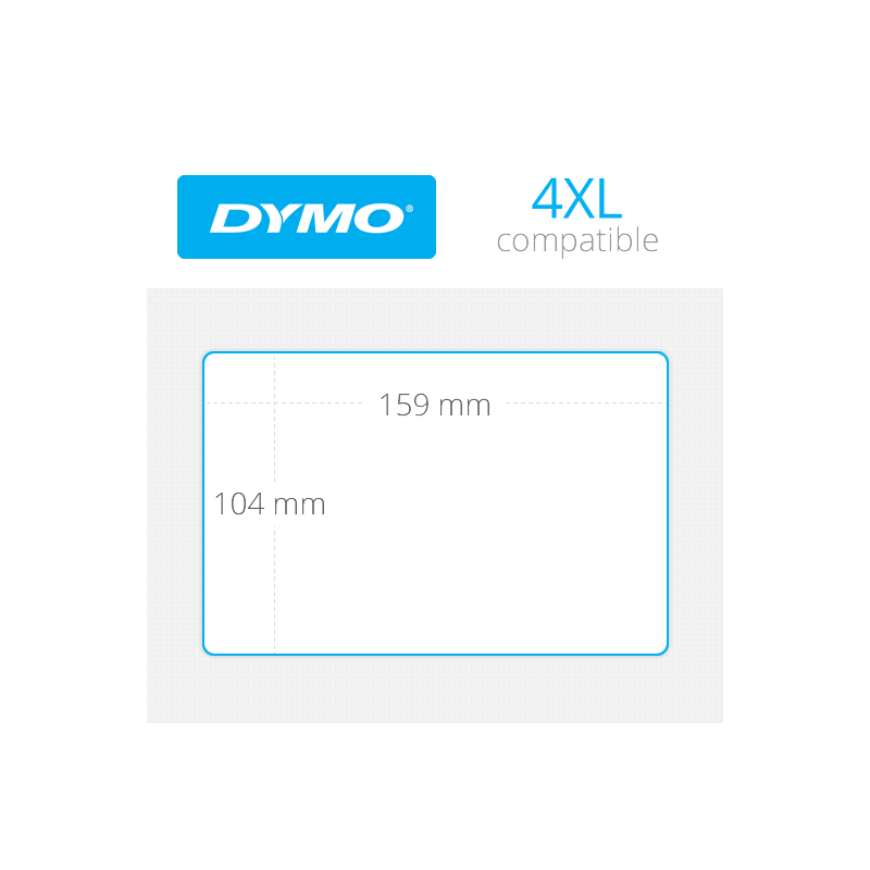 4XL Dymo etiquetas compatibles 159mm x 104mm