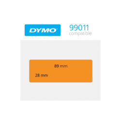 99011O Dymo etiquetas compatibles color naranja. Medidas 89x28mm