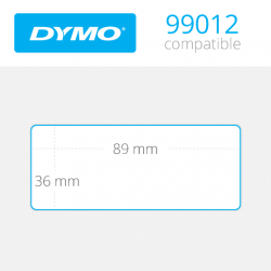 99012 Dymo etiquetas compatibles. Medidas 89x36mm