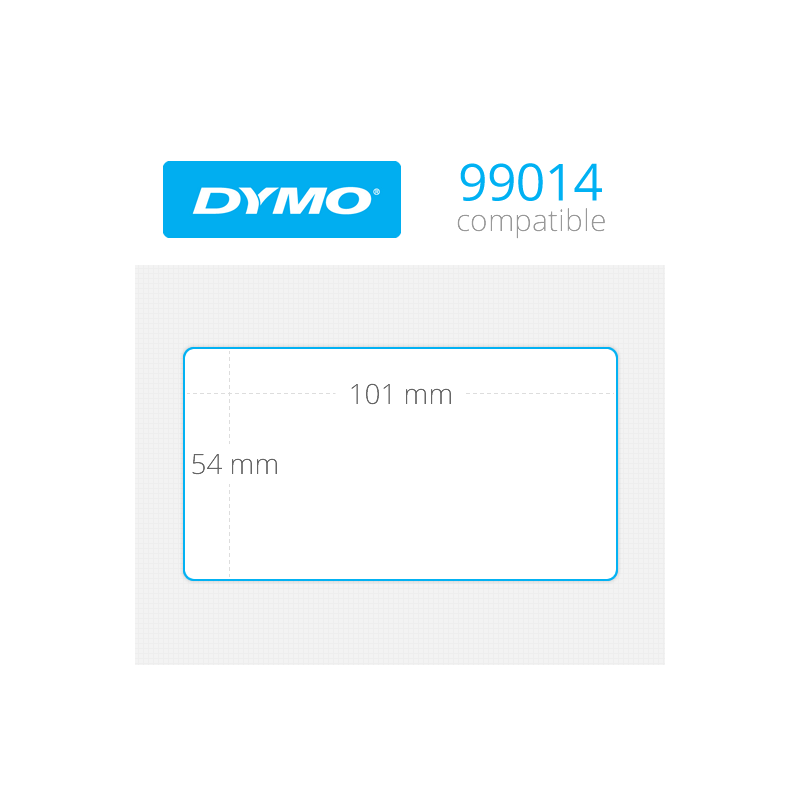99014RE Dymo Etiquetas Compatibles con adhesivo removible.