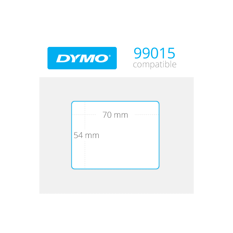 99015 Dymo Etiquetas Compatibles. Medidas 70x54mm