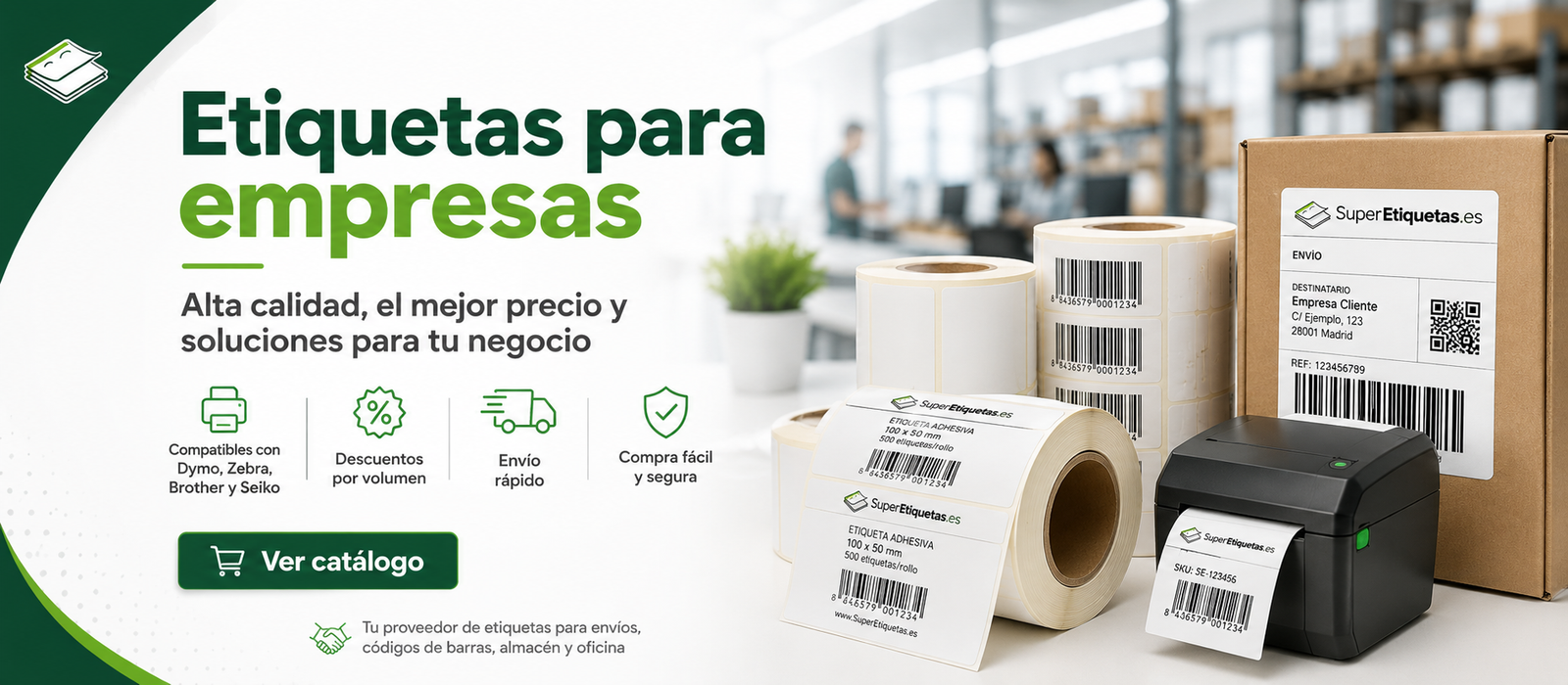 Etiquetas compatibles para empresas. Super Etiquetas