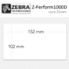 Etiquetas Zebra Z-Perform 1000D core 25mm 102x152mm