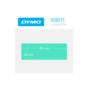 99011G Dymo Etiquetas Verdes compatibles 89x28mm