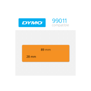99011O Dymo Etiquetas Naranjas compatibles 89x28 mm