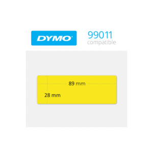 99011Y Dymo etiquetas amarillas compatibles 89 x 28mm