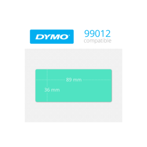 99012G Dymo etiquetas verdes compatibles 89x36mm