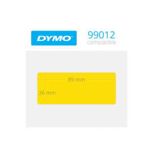 99012 Dymo etiquetas amarillas compatibles 89x36mm