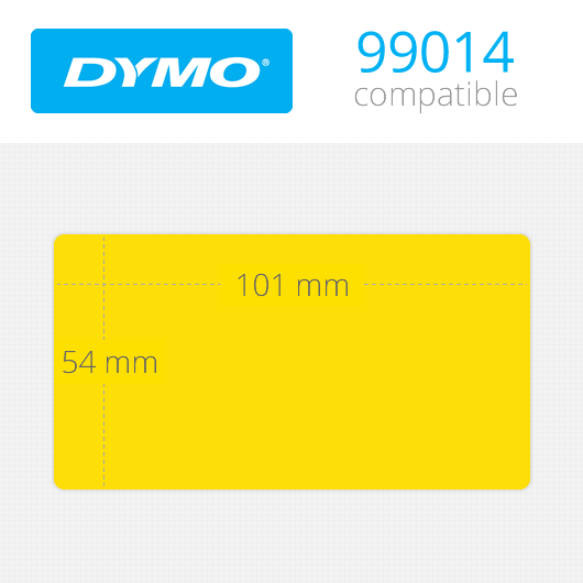 99014 Dymo etiquetas amarillas compatibles 101x54mm