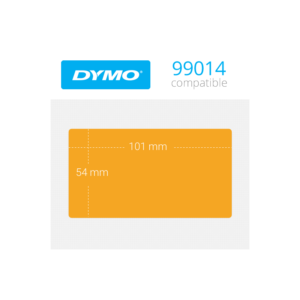 99014 Dymo etiquetas naranjas compatibles 101x54mm