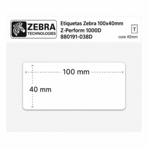 Etiquetas Zebra 100x40mm Z-Perform 1000D 880191-038D núcleo 40 mm